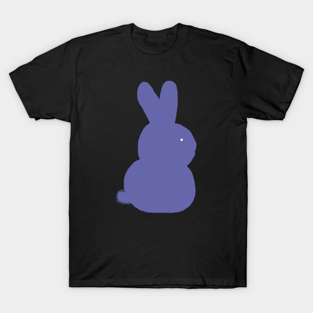 Periwinkle Blue Bunny Rabbit Abstract T-Shirt by ellenhenryart